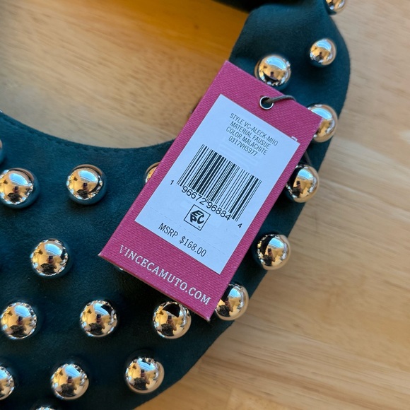 NWT Vince Camuto Aleck Studded Shoulder Bag in Malachite - Picture 6 of 10